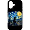 Funny Cat Starry Night Van Gogh Cat Love Custodia per iPhone 17 Cat Van Gogh Art Notte stellata Amante Gatto Mamma Gatto Papà