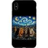 Funny Cat Starry Night Van Gogh Cat Love Custodia per iPhone XS Max Gatti Van Gogh Art Notte stellata Amante Gatto Mamma Parodia