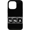 Ninja Warrior Japanese Martial Arts Kids Custodia per iPhone 13 Pro The Elements Of Stealth Ninja Tavola Periodica Divertente Ninja