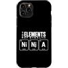 Ninja Warrior Japanese Martial Arts Kids Custodia per iPhone 11 Pro The Elements Of Stealth Ninja Tavola Periodica Divertente Ninja