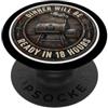 Dinner Will Be Served In 18 Hours BBQ Pr La cena sarà servita in 18 ore divertente scherzo con carne affumicata barbecue PopSockets PopGrip Adesivo