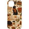 Cozy Autumn Vibe Custodia per iPhone 14 Plus Autunno Estetica Autunno Zucca Libri Gatto Foglie Accogliente