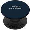 Aesthetic Minimalist Text Apparel Co Minimalista Un Giorno Alla Volta Testo Bianco Tipografia PopSockets PopGrip Adesivo