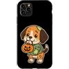 zombie dog pumpkin pail cute halloween H Custodia per iPhone 11 Pro Max Cane zombie con secchio zucca