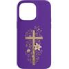 Floral Faith & Christian Cross Apparel Custodia per iPhone 14 Pro Max Croce floreale cristiana pasquale giglio religioso fede arte