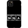 Ninja Warrior Japanese Martial Arts Kids Custodia per iPhone 11 Pro Max The Elements Of Stealth Ninja Tavola Periodica Divertente Ninja