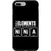 Ninja Warrior Japanese Martial Arts Kids Custodia per iPhone 7 Plus/8 Plus The Elements Of Stealth Ninja Tavola Periodica Divertente Ninja