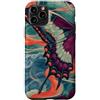 Coral Flight Collection Custodia per iPhone 11 Pro Farfalla Swallowtail Sopra Astratto Botanicals