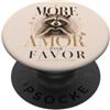 More Amor Por Favor Designs Love Quote Raccoon More Amor Por Favor Funny Animal Love PopSockets PopGrip Adesivo