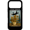Funny Cat Starry Night Van Gogh Cat Love Custodia per iPhone 17 Pro Max Gatto Girasoli Van Gogh Art Divertente Amante Gatto Parodia Vintage