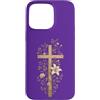 Floral Faith & Christian Cross Apparel Custodia per iPhone 15 Pro Max Croce floreale cristiana pasquale giglio religioso fede arte