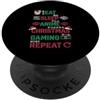 Gamer Christmas Gifts & Holiday Gaming A Mangiare Dormire Anime Natale Gaming Ripetere Divertente Gamer PopSockets PopGrip Adesivo