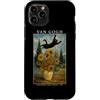 Funny Cat Starry Night Van Gogh Cat Love Custodia per iPhone 11 Pro Gatto Van Gogh Girasoli Divertente Gatto Van Gogh Art Parodia