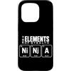 Ninja Warrior Japanese Martial Arts Kids Custodia per iPhone 15 Pro The Elements Of Stealth Ninja Tavola Periodica Divertente Ninja