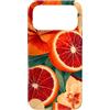 Fresh Fruit Market Collection Custodia per iPhone 17 Pro Max Fette di arancia rossa con fiori di pesco