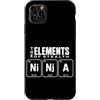 Ninja Warrior Japanese Martial Arts Kids Custodia per iPhone 11 Pro Max The Elements Of Stealth Ninja Tavola Periodica Divertente Ninja