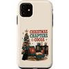 Christmas Season Custodia per iPhone 11 Natale lettura gatto cacao libro amante vacanza