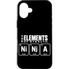 Ninja Warrior Japanese Martial Arts Kids Custodia per iPhone 16 Plus The Elements Of Stealth Ninja Tavola Periodica Divertente Ninja
