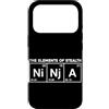 Ninja Warrior Japanese Martial Arts Kids Custodia per iPhone 17 Pro The Elements Of Stealth Ninja Tavola Periodica Divertente Ninja