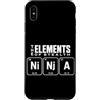 Ninja Warrior Japanese Martial Arts Kids Custodia per iPhone XS Max The Elements Of Stealth Ninja Tavola Periodica Divertente Ninja