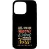 Vet Tech Veterinary Assistant Veterinari Custodia per iPhone 15 Pro Max Vet Tech I Speak Fluent Meow Woof Hiss Divertente