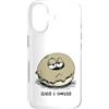 Whyitsme Design Custodia per iPhone 17 Divertente glassato e confuso Donut gioco di parole Ciambella papà scherzo umorismo
