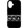 Ninja Warrior Japanese Martial Arts Kids Custodia per iPhone 17 The Elements Of Stealth Ninja Tavola Periodica Divertente Ninja
