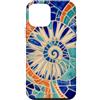 Ceramic Tile Collection Custodia per iPhone 12 mini Mosaico in ceramica mediterranea a spirale Shell