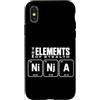 Ninja Warrior Japanese Martial Arts Kids Custodia per iPhone X/XS The Elements Of Stealth Ninja Tavola Periodica Divertente Ninja