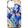 Ceramic Tile Collection Custodia per iPhone 12 Pro Max Estetica floreale dipinta a mano delle mattonelle di ceramica dell'iride