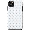 Y2K Retro Aesthetic Polka Dot Pattern Custodia per iPhone 11 Pro Max Y2K Bianco e Azzurro Pois Retro Estetica