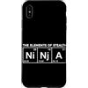 Ninja Warrior Japanese Martial Arts Kids Custodia per iPhone XS Max The Elements Of Stealth Ninja Tavola Periodica Divertente Ninja
