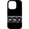 Ninja Warrior Japanese Martial Arts Kids Custodia per iPhone 14 Pro The Elements Of Stealth Ninja Tavola Periodica Divertente Ninja