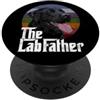 Raf THE ARTIST Designs Vintage The Lab Padre Retro Nero Labrador Retriever Papà PopSockets PopGrip Adesivo