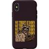 At Dawn Mischief Custodia per iPhone X/XS Divertente Raccoon Negozio dell'usato Shopping Usato parsimonioso
