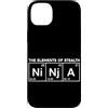Ninja Warrior Japanese Martial Arts Kids Custodia per iPhone 14 Plus The Elements Of Stealth Ninja Tavola Periodica Divertente Ninja
