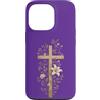 Floral Faith & Christian Cross Apparel Custodia per iPhone 13 Pro Croce floreale cristiana pasquale giglio religioso fede arte