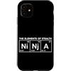 Ninja Warrior Japanese Martial Arts Kids Custodia per iPhone 11 The Elements Of Stealth Ninja Tavola Periodica Divertente Ninja