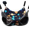 CosyCradle Amaca di ratto furetto, accessori gabbia furetto Guinea Pig appeso letto amacaCute furetto Stuff Tunnel per gabbia Set Forniture 13.8inch (nero)