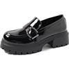 QUEEN HELENA Mocassini con Fibbia Casual Eleganti con Plateau Francesine con Tacco Donna X29-68