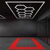 SOGI Luci LED nido d'ape a soffitto per officina SOGI LAM-ES11 - 9 esagoni - 6500 K - 426 W - 4866x2451 mm