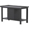 SOGI Banco da lavoro SOGI X3N_104A - 1.5 m - piano in acciaio - armadio con anta - grigio antracite