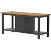 SOGI Banco da lavoro SOGI X3N_116L - 2 m - piano in legno - armadio con anta - grigio antracite