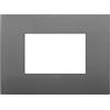 vimar arke placca classic 3 moduli grigio mostrina vimar 19653.72