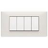vimar plana placca 4 moduli bianco granito mostrina vimar 14654.06