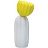 LAMPADA CACTUS BIANCO C/FIORE GIALLO PORCELLANA
