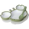 PIATTO PAPPA GRANCHIETTO VERDE C/COVER E CUCCHIAINO SILICONE