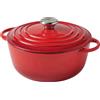 CASSERUOLA COCOTTE ROSSA GHISA SMALTATA 3 LT