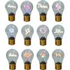 LAMPADINA COLORI E DECORI ASSORTITI VETRO DISPL 12 PZ