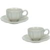 TAZZINA CAFFE' CALIPSO AVORIO SET 2 PZ STONEWARE